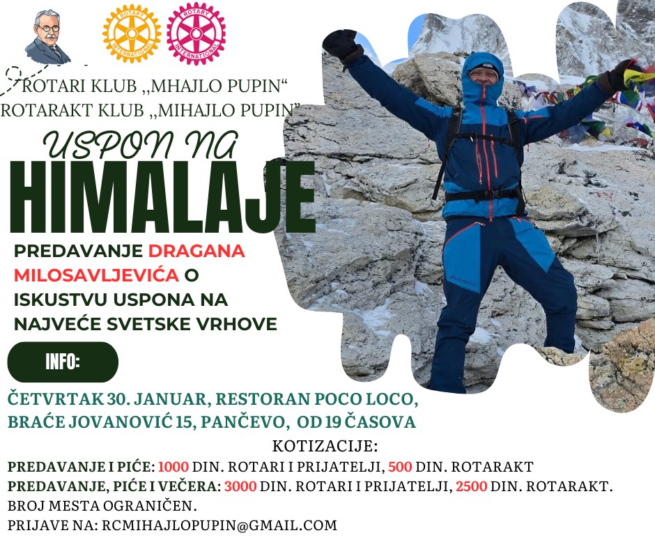 Dragi prijatelji, Pozivamo vas da prisustvujete predavanju ,,Uspon na…